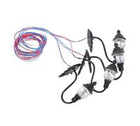 Mikikit Mini Lámpara de Pared LED en Miniatura Negra 4 Piezas Luz Cálida Amarilla para Decoración de Casas de Muñecas Modelos de Mesa de Arena y Accesorios de Escenas en Miniatura