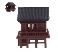 Mikikit Miniature Pavilion Statue For Zen Garden and Aquarium Decor Vintage Japanese Model Ornament For Home Office Meditation Spaces Plastic Craftsmanship