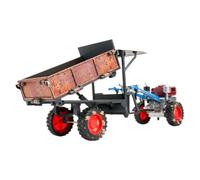 Mikikit Modelo de Tractor de Plástico Vintage para Juguete Educativo de Vehículo Pequeño Resistente de Aleación y Plástico Modelo Retro para Desarrollo Cognitivo y Coordinación Manual