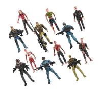 Mikikit Modelos de Soldados Flexibles y Figuras de Acción Militares 10 Cm para Niños, Conjunto de 12 Piezas Zombis y Mercenarios, Juguetes de Simulación para Juego de rol Estilo Aleatorio