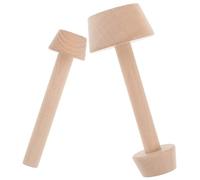 Mikikit Molde de Madera Doble para Tartaletas de Huevo, 2 Piezas, Diseño Doble Cara, Adecuado para Panadería Casera y Repostería DIY