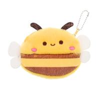 Mikikit Monedero De Peluche Abejorro Llavero, Monedero Pequeño De Felpa Suave para Mujer, Almacenamiento Portátil para Monedas y Auriculares, Accesorio Infantil Encantador, Tamaño Mini