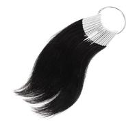 Mikikit Muestras de Colores de Cabello Natural 30 Mechones 3 Grados para Teñir Formación en Peluquería Reutilizables Profesionales Anillos Pvc para Práctica y Entrenamiento