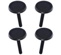 Mikikit Niveladores de Muebles y Fácil Instalación de Acero Inoxidable Ajustables Negro Altura Regulable Paquete de 4 Piezas Patas para Armarios y Escritorios
