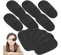 Mikikit Ocular para Ojos de Reutilizable de Tela No Tejida, Tamaño Mediano Negro, 12 Unidades para Ambliopía, Estrabismo y Cuidado Visión en Izquierdo y Derecho, Uso Cómodo en Casa y