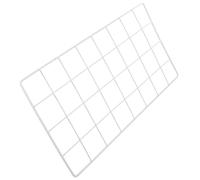 Mikikit Panel de Rejilla de Pared Espacio Extra 40x20cm de Hierro Blanco y Collage de Fotos para Almacenamiento para Decoración del Hogar y Sala