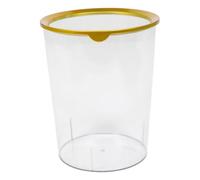 Mikikit Papelera de Almacenamiento Transparente Redonda Doméstico de Gran Capacidad Cubo de Desecho Ligero y Compacto para Cocina y Organización
