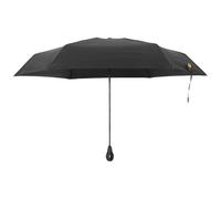 Mikikit Paraguas Plegable Paraguas Portátil Negro Mini de Poliéster y Metal, Protección Solar y Lluvia, Ligero, para Viaje, Unisex