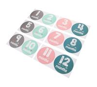 Mikikit Pegatinas para Recién Nacido Adhesivos Mensuales para Fotos Material Duradero para Registro de Crecimiento Accesorio Seguro para Recuerdos Familiares