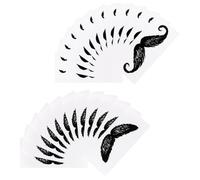 Mikikit Pegatinas Pequeñas para Bigote 24 Pcs Kit Depilación Nasal Depilador Cera Segura para Barba Hombres Cuidado Personal Uso Diario Protector Bigote Estilo DIY