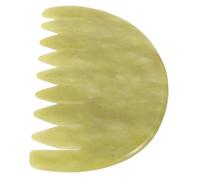 Mikikit Peina de Jade para Masaje Escalp Herramienta Guasha Cepillo de Masaje Facial y Corporal de Tensión Muscular y Práctico para Llevar