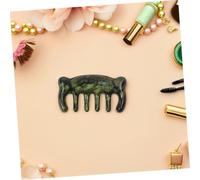 Mikikit Peine de Jade Duradero para Masaje Guasha de Raspado Suave Cabello y Circulación Herramienta Manual para Cuidado Diario y Estimulación del Cabelludo