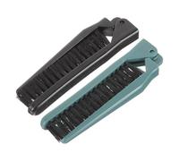 Mikikit Peine Plegable Doble Uso Cepillo de Pelo Salón 2 Piezas Tamaño Pequeño Diseño Portátil para Mujeres y Hombres Uso Diario en Casa y Viaje Color Negro y Verde Oscuro