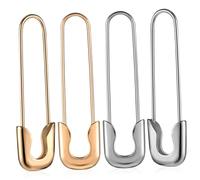 Mikikit Pendientes de Alfiler para Mujer 2 Pares en Plata y Oro Uso Diario y Fiesta Diseño Único