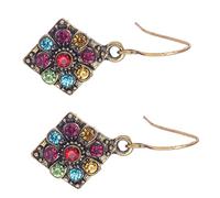 Mikikit Pendientes De Estilo Bohemio y Folk, Bisutería Retro Gemas De Imitación De Colores, Ligeros Para Mujer, Set De 3 Pares Para Uso Diario y Obsequio
