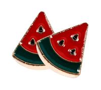 Mikikit Pendientes De Fruta Verano Para Mujer, Pendientes De Moda Tachuela, Bisutería De Aleación Colorida, Diseño Sandía, Accesorios Para Orejas, Tamaño Pequeño