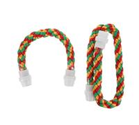 Mikikit Percha, Algodón de Loros Cuerda a Resistente Set Mordeduras de 2 Piezas Multiusos para Jaulas de Periquitos y Agapornis