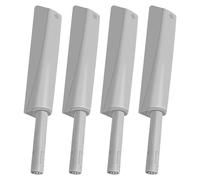 Mikikit Pestillo de Empuje para Muebles de Cocina 4 Piezas, Sistema de Apertura a Presión Gris, Herrajes sin Tirador, para Puertas y Cajoneras de Alacenas