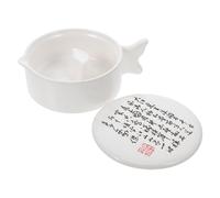 Mikikit Piedra de Tinta para Caligrafía Tapa Cerámica Estudiantes Accesorios de Escritura para Dibujo y para Clases Material Escolar Caligrafía China