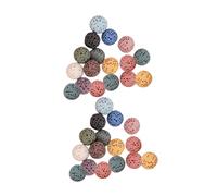 Mikikit Piezas De Piedras De Lava: Pequeñas Cuentas Difusoras De Aceites Esenciales De 10 Mm - Piedras Aromáticas Redondas Sin Agujeros para Coche, Oficina Y Dormitorio - Decoración