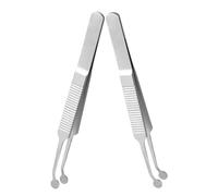 Mikikit Pinzas Diseño Ergonómico para Masaje de Párpados de Acero Inoxidable Punta Redonda y Micro Arco para Alivio de Ojo Seco Pack de 2 Piezas en Cuidado Personal y Profesional