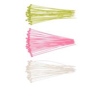 Mikikit Pinzas para Permanente de Cabello Que No Daña el Cuero Cabelludo Color Aleatorio Juego de 3 en Plástico Verde, Superficie Lisa Adecuado para Peluquería y
