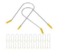 Mikikit Pinzas para Rulos Calientes de 254 CM Clips de Repuesto en Forma de U Acero Inoxidable Resistente al Calor Pack de 24 Unidades para Peinado Profesional y Uso Diario