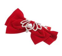 Mikikit Pinzas Pelo Lazo y Patrón De Tiara Accesorios Cabello Color Rojo Material Para Fiestas De Princesas y Ocasiones Especiales Para Niñas Pequeñas