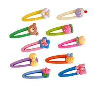 Mikikit Pinzas Pequeñas Pelo Motivos de Frutas y Dibujos Animados, Accesorios para Niñas en Set Surtido de 10 Piezas, Ideales para Fiestas y Uso Diario Varios estilos