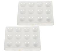 Mikikit Placas de Reacción Cerámica en Laboratorio de Química de 12 Orificios para Pruebas Científicas Paquete de 2 Piezas Prácticas y Resistentes