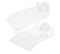 Mikikit Plataforma para Tortugas Flotante De Plástico Transparente Ventosa, Pequeña y Mediana, Terraza para Acuario, Isla De Escalada para Reptiles y Accesorios De Terrario