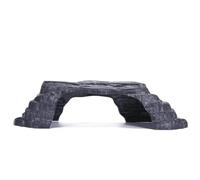 Mikikit Plataforma Piedra Simulada Realista de Resina Tortuguera Diseño de Puente y Rampa para Reptiles para Acuario Húmedo o Terrario Seco