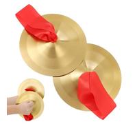 Mikikit Platillos de Dedo de Aleación de 19 Cm Adultos, Instrumento de Percusión Manual Correas Cómodas, Platillo de Metal para Educación Musical y Actuaciones en Directo