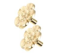 Mikikit Pomos de Latón Macizo Diseño Floral Vintage Tiradores Decorativos para Muebles y Gabinetes 2 Unidades Tamaño Grande 35X20Mm Ideales para Armarios Cajones y Tocadores Retro