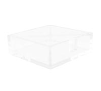 Mikikit Porta Servilletas Acrílico Transparente Dispensador de Servilletas para Cóctel y Cena Tamaño 178X178X635 CM Organizador para Hogar Bares y Eventos
