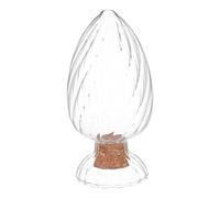 Mikikit Portacerillas de Cristal Tapa de Corcho, Recipiente Decorativo en Forma de Hélice para Guardar Palillos y Objetos Pequeños, Fácil de Limpiar y Protección contra Humedad