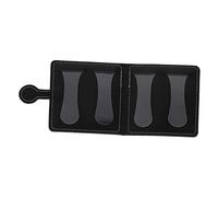 Mikikit Portapúas Mantiene Las Púas en Orden de Cuero Negro Portátil de Guitarra Diseño Ingenioso y Es Fácil de Llevar para Guitarristas