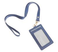 Mikikit Portatarjetas de Identificación con Cordón Funda Transparente PU para Trabajo y Estudio Resistente y Reutilizable para Empleados Estudiantes y Profesionales