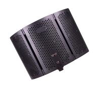 Mikikit Protector Antiviento para Micrófono de ABS Cubierta Antiruido Práctica para Micrófono de Sobremesa Pie Rejilla Antiviento para Estudio y Grabación