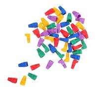 Mikikit Protectores de Arranque Ethernet y Fundas para Extremos de Cable, para Redes Cat5, Cat6 y Cat7, Multicolor, 50 Unidades, Diseño para Protección de Conectores en Color Aleatorio
