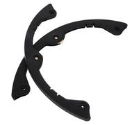 Mikikit Protectores para Tabla de Snowboard 2 Piezas Tira Protectora de Bordes Curva Media 3 Orificios Material Pbt Negro Protección Anticolisión para Monopatín y Longboard Accesorio