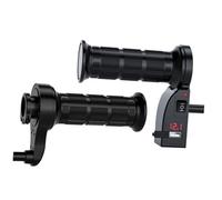 Mikikit Puños Moto Eléctricos Calefactores con Control Ajustable Pantalla Digital y Puerto USB para Calentamiento de Manos Invierno Compatibles con Motos Scooters y ATV