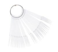 Mikikit Puntas para Uñas Postizas Coloridas 100 Piezas Abanico Transparente Ovalado para Practicar y Exhibir Esmaltes de Gel Manicura Profesional Salón