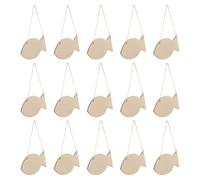 Mikikit Recortes de Madera Forma de Pez sin Pintar 15 Piezas Adornos Colgantes Artesanales Virutas de Madera para Manualidades y Decoración Náutica Superficie Lisa y Segura para Pintar