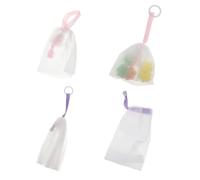 Mikikit Redes Espumosas para Hacer Burbujas 4 Piezas Tamaño Estándar Función para Uso y Corporal en Ducha Cierre de Cordón y Diseño Práctico