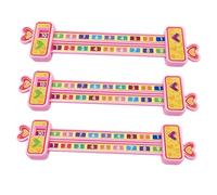 Mikikit Regla de Cálculo Aditiva de 3 Piezas hasta 10, Material Plástico Flexible E Indeformable, Color Rosa, Herramienta Educativa para Aprendizaje Matemático y Uso Escolar