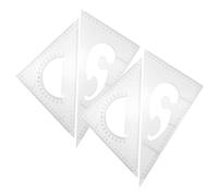 Mikikit Reglas Triangulares De Plástico 4 Pcs Set Multifuncional para Medir y Dibujar Transparente Escala Clara para Dibujo Técnico y Educación Escolar