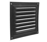 Mikikit Rejilla de Ventilación para Pared Exterior y Ventana de Acero Inoxidable Negro, Diseño Transpirable y Fácil Instalación para Ventilación en Edificios y Hogares