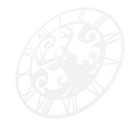 Mikikit Reloj de Pared Redondo Acrílico Espejo con Números y Diseño de Autoadhesivo para Sala Oficina Hotel Decoración Blanca