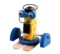 Mikikit Robot de Ensamblaje Infantil DIY Juguete Educativo de Ciencia y Tecnología Robot Rastreante Seguro para Estimula Creatividad y Coordinación Manual Material Duradero para